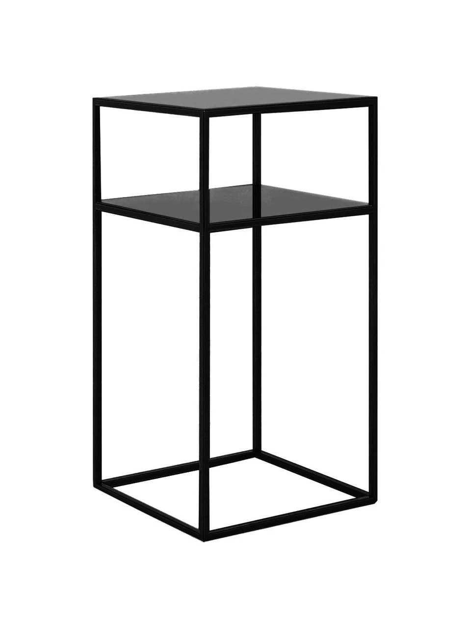 Table d'appoint en métal, noire Tensio, larg. 30 x prof. 30 cm