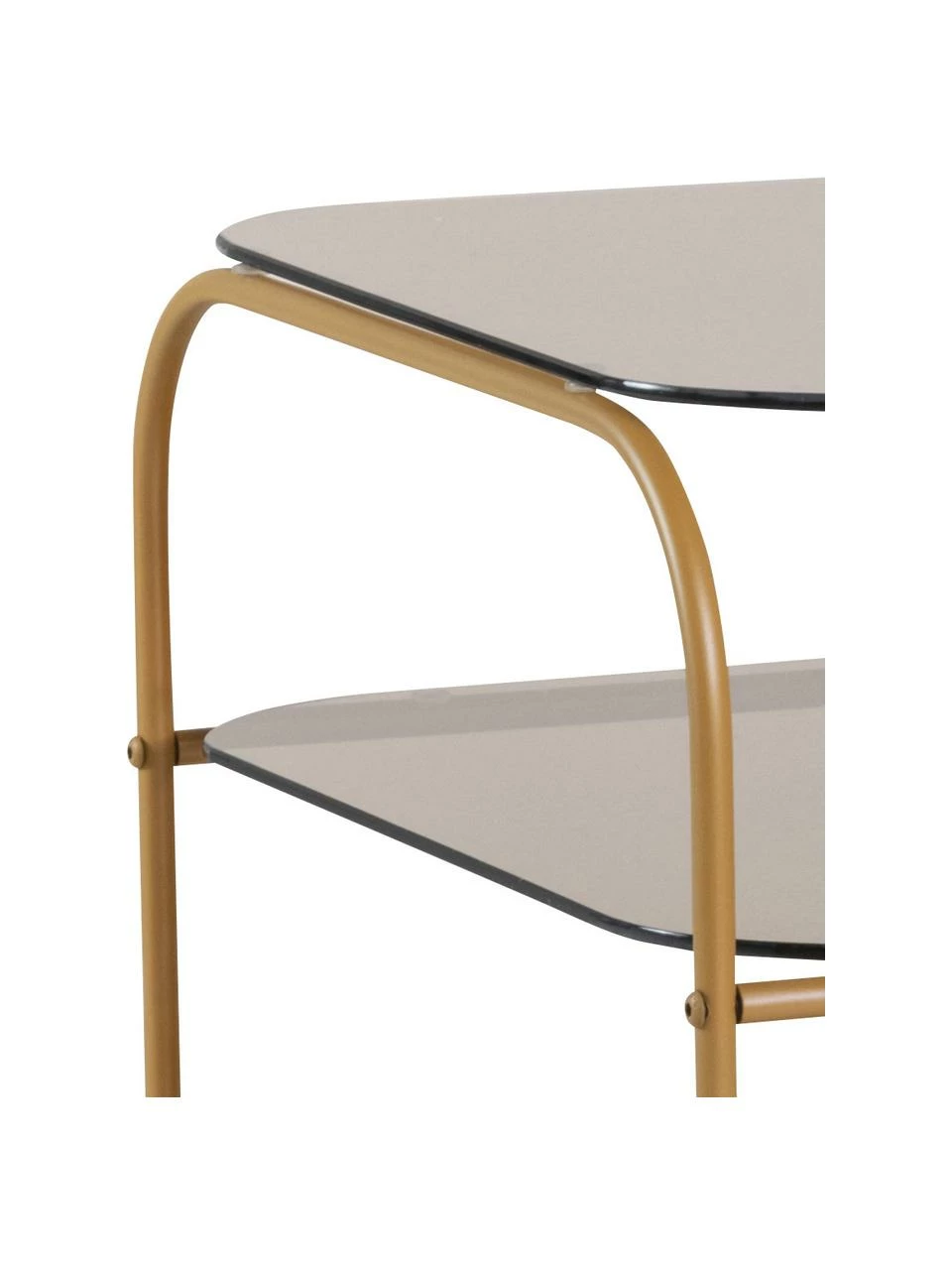 Hübsch Table d'appoint en verre couleur ambrée Echo, larg. 41 x haut. 42 cmDisponibilité limitée – Image 4