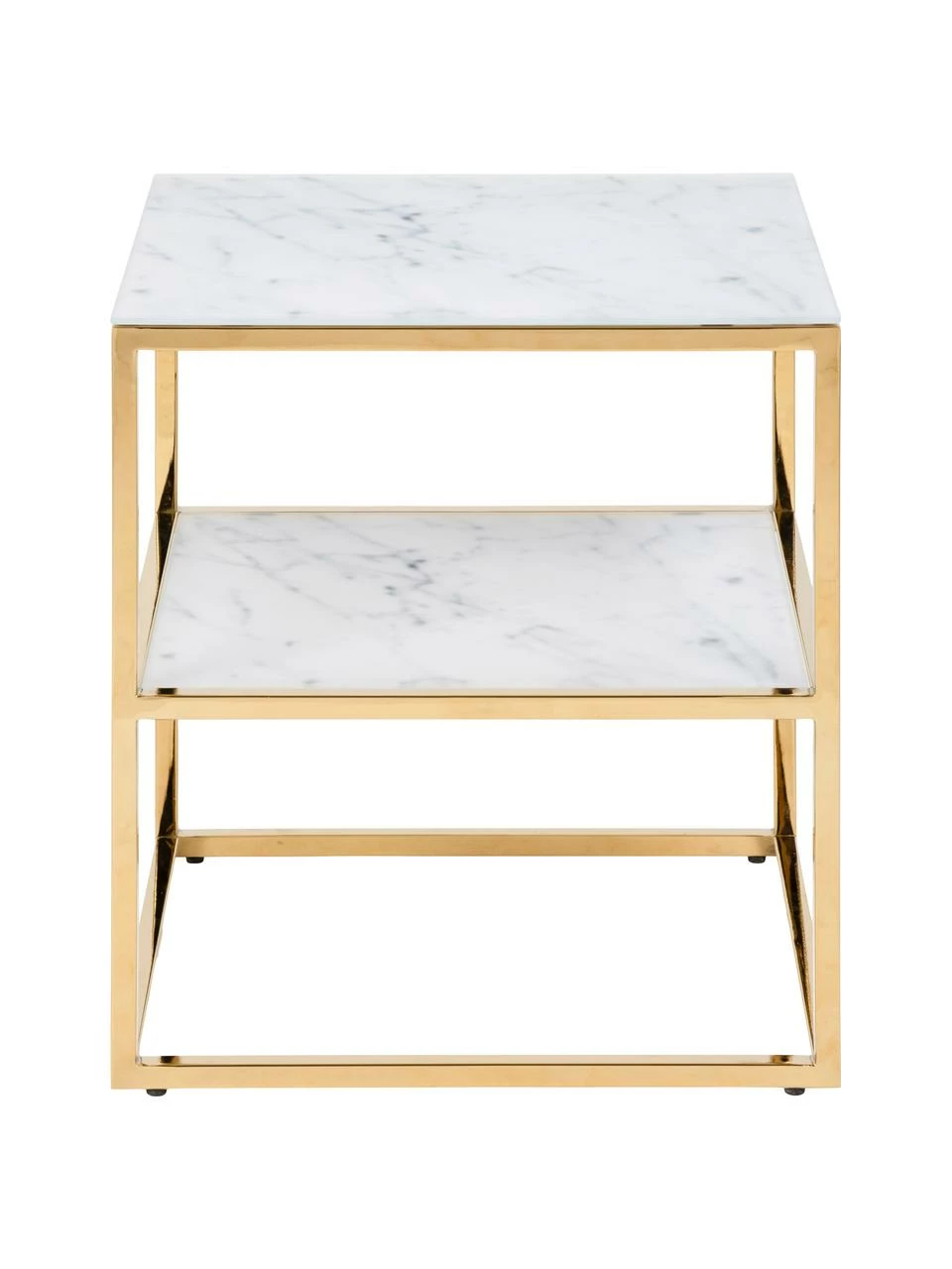 Table d'appoint en verre marbré Aruba, larg. 40 x haut. 51 cm â Image 5