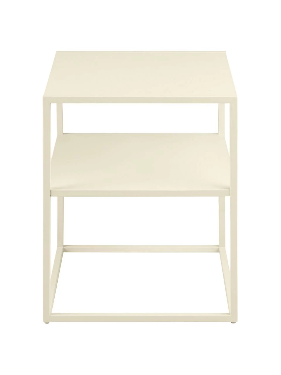 Westwing Collection Table d'appoint industrielle en métal beige Neptun, larg. 45 x prof. 40 cm – Image 6