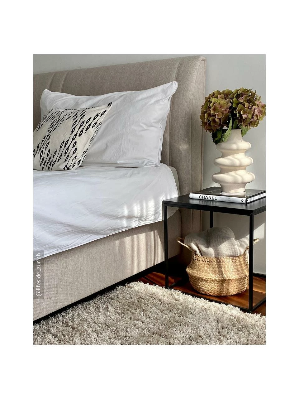 Westwing Collection Table d'appoint marbre Alys, larg. 45 x haut. 50 cm – Image 2