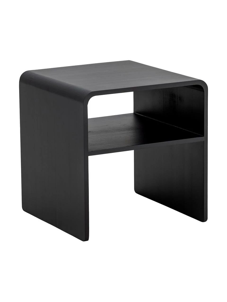 Bloomingville Table d'appoint noire bois d'acacia Hassel, larg. 38 x prof. 38 cm