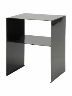 House Doctor Table d'appoint noire en métal Fari, larg. 40 x prof. 32 cm