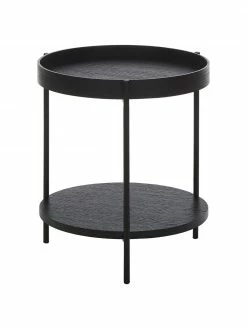 Westwing Collection Table d'appoint ronde avec rangement Renee, Ø 44 x haut. 49 cm