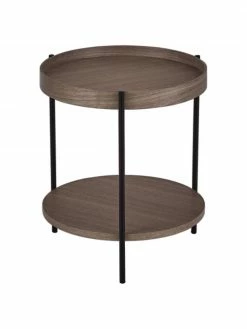 Westwing Collection Table d'appoint ronde avec rangement Renee, Ø 44 x haut. 49 cm