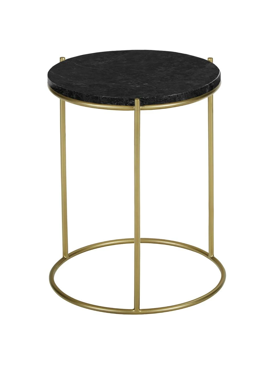 Westwing Collection Table d'appoint ronde en marbre Ella, Ă 40 x haut. 50 cm