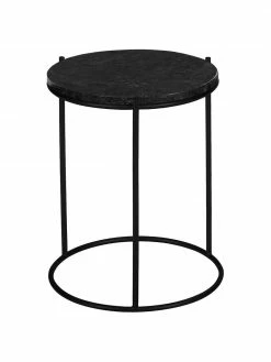 Westwing Collection Table d'appoint ronde en marbre Ella, Ø 40 x haut. 50 cm