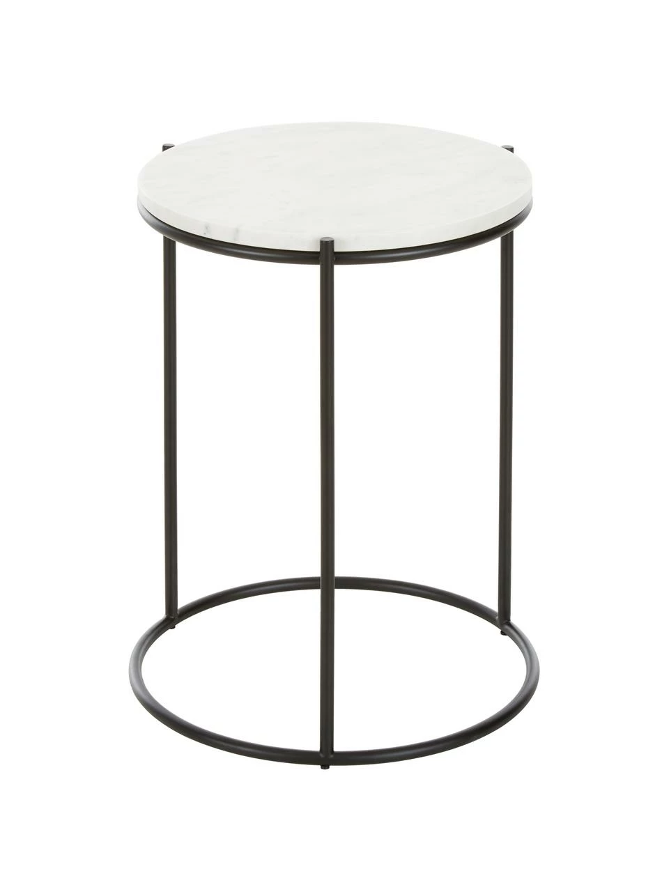 Westwing Collection Table d'appoint ronde en marbre Ella, Ă 40 x haut. 50 cm