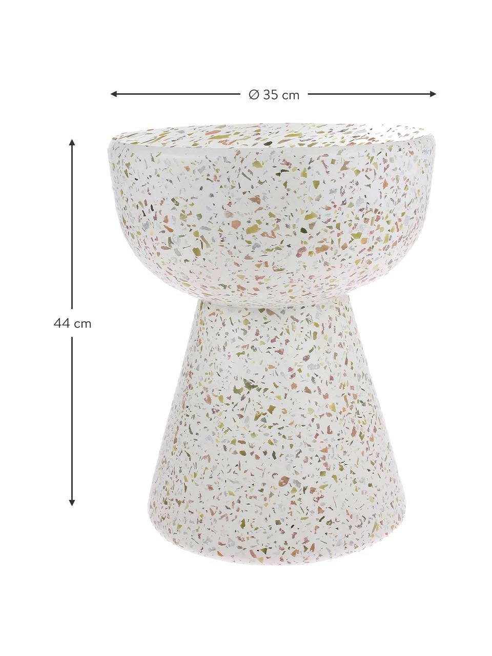 HKliving Table d'appoint terrazzo Lars, Ă 35 x haut. 44 cm â Image 3