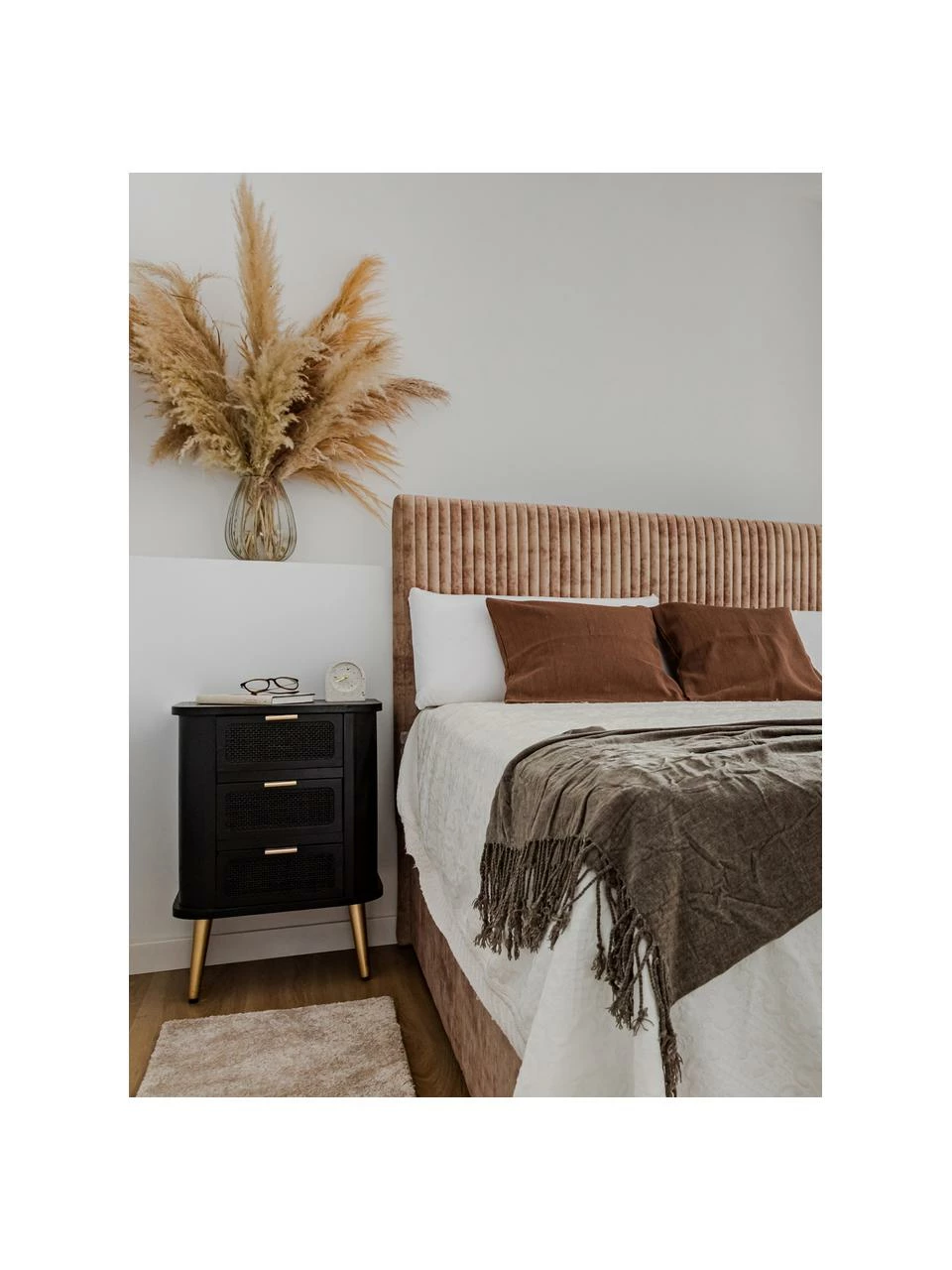 Table de chevet arrondie Cayetana Round, larg. 50 x haut. 72 cm – Image 2