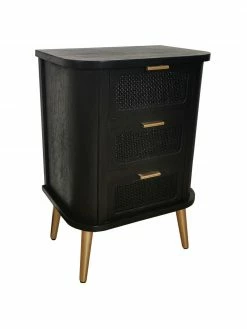 Table de chevet arrondie Cayetana Round, larg. 50 x haut. 72 cm