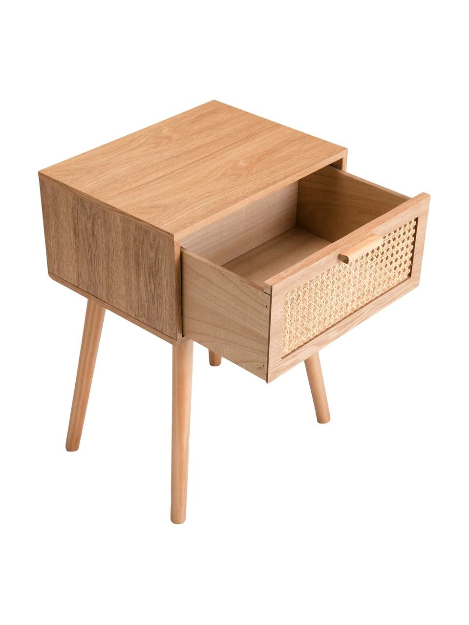 Table de chevet cannage Romeo, larg. 40 x haut. 56 cm – Image 6