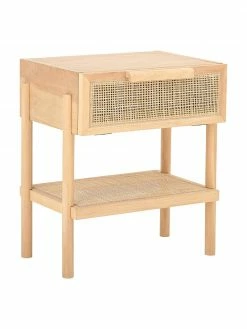 Bloomingville Table de chevet en bois tressage en rotin Manon, larg. 49 x prof. 36 cmSeulement 1 produit disponible