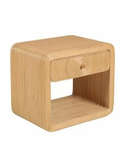 Table de chevet en rotin Wapa, larg. 57 x haut. 52 cm