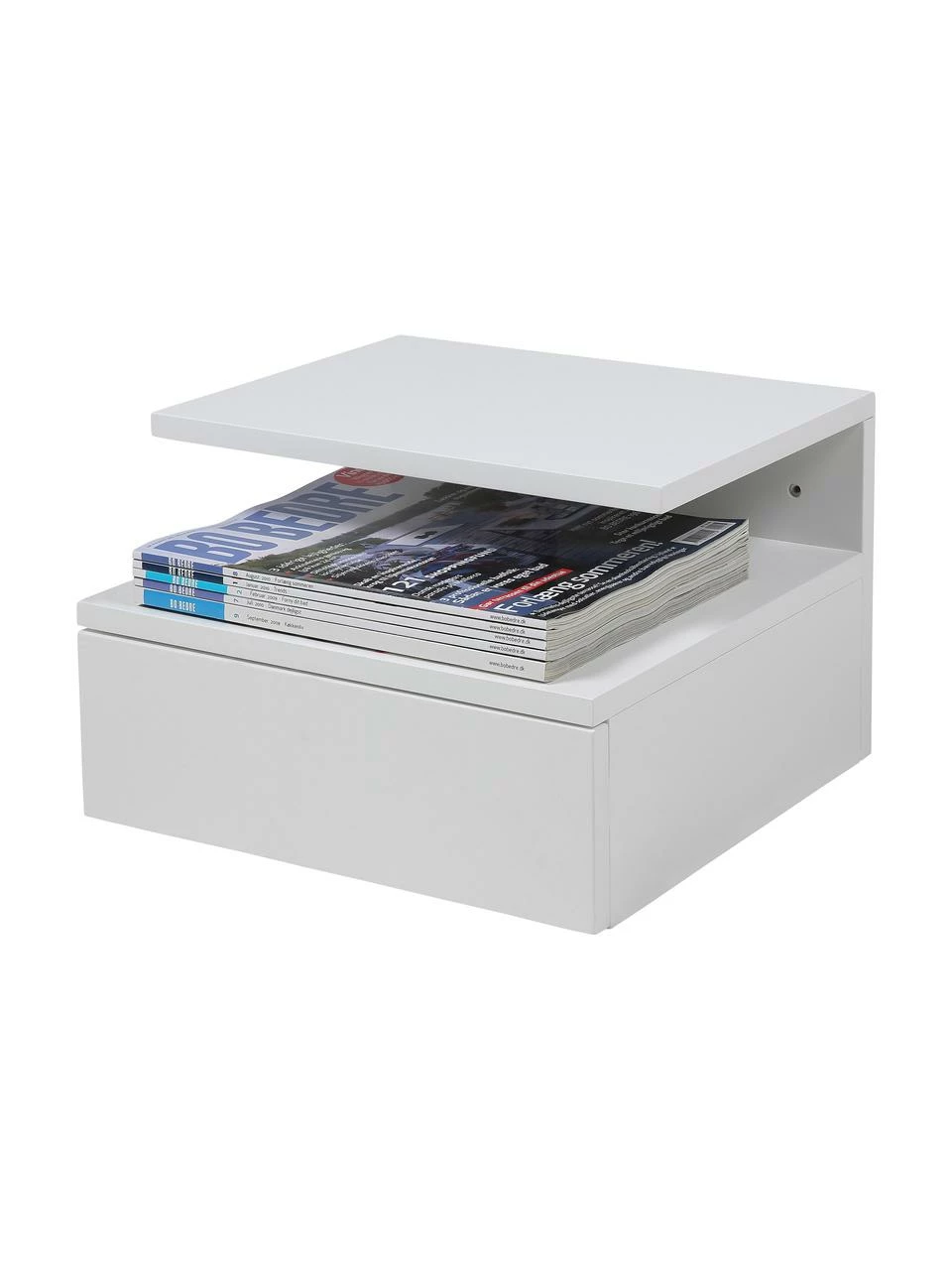 Table de chevet murale avec tiroir Ashlan, larg. 35 x haut. 23 cm – Image 5