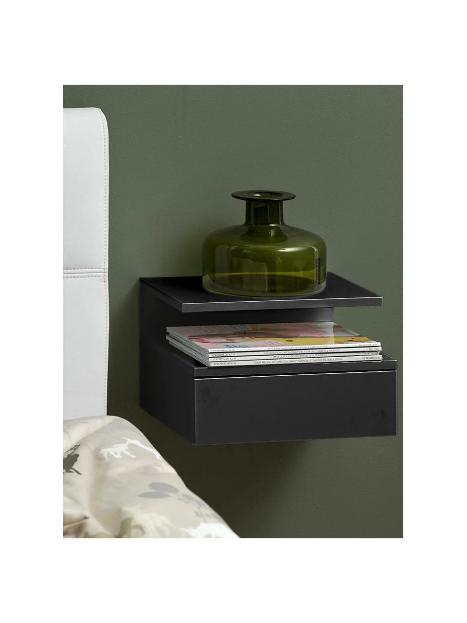 Table de chevet murale avec tiroir Ashlan, larg. 35 x haut. 23 cm â Image 2