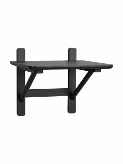 Rowico Table de chevet murale bois de chêne noir Camrose, larg. 40 x haut. 35 cm