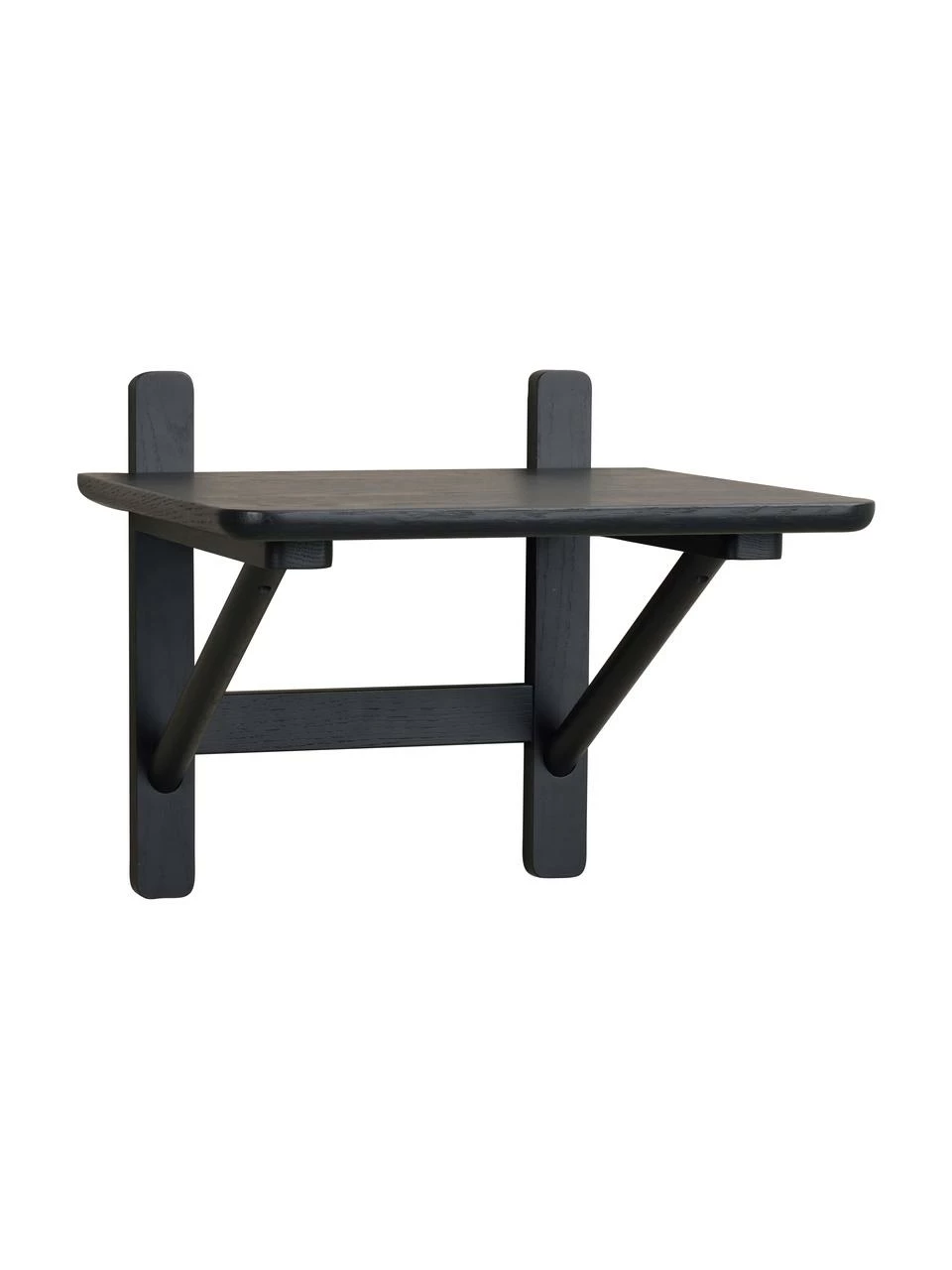 Rowico Table de chevet murale bois de chêne noir Camrose, larg. 40 x haut. 35 cm