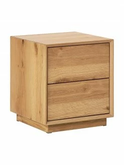 Westwing Collection Table de chevet placage en frêne Noel, larg. 45 x long. 50 cm