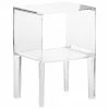 Kartell Table de chevet plexi Ghost Buster, larg. 40 x haut. 57 cm