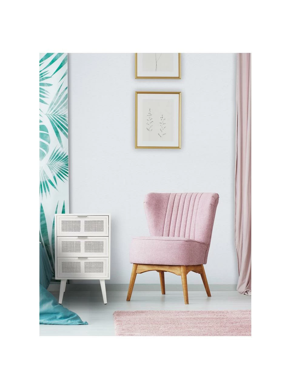 Table de chevet rustique Cayetana Shelfy, larg. 42 x haut. 71 cm – Image 2