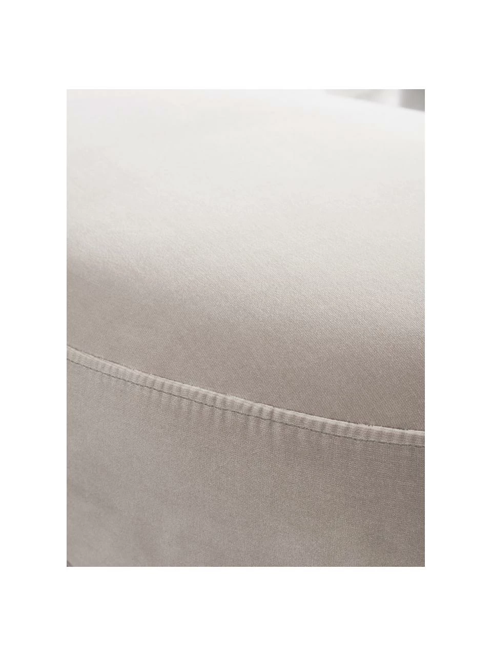 Tabouret en velours beige Coconino, larg. 160 x haut. 36 cm â Image 4