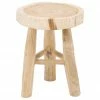 Tabouret rond bois de mungur Beachside, Ø 40 cm x haut. 50 cm