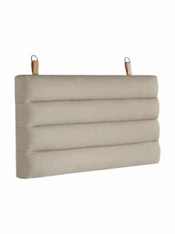 Tête de lit capitonnée beige avec suspension murale Amsterdam, larg. 120 x haut. 60 cm